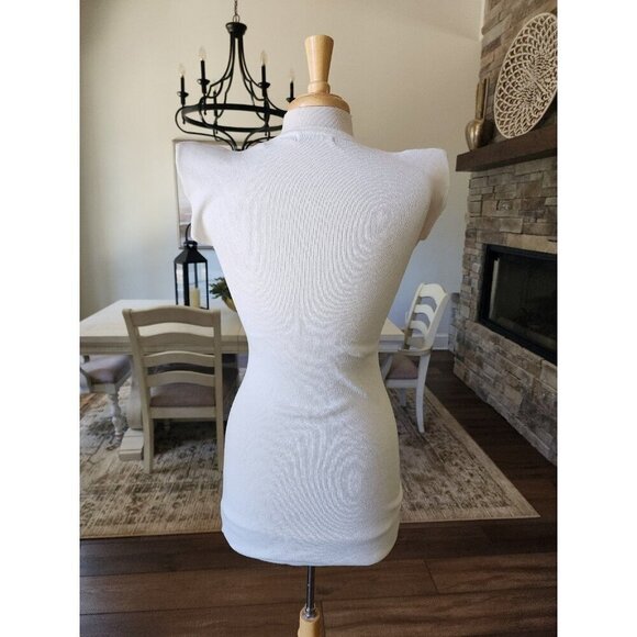 NWT Mulaya Boutique White Studded Bodycon Concert Mini Dress Size S/M - Picture 6 of 8